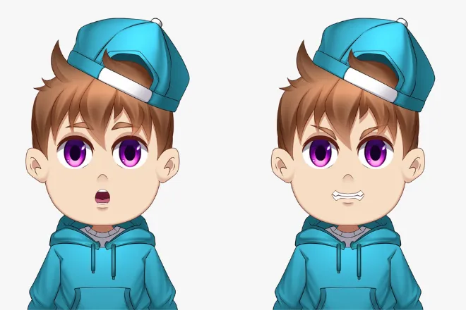 draw and rig live2d model, vtuber rigging, chibi , avatar model, live2d rigging with vtube studio,  