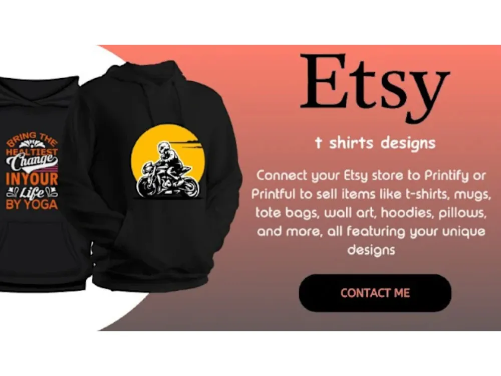 design t shirts for etsy, shopify or any print on demand product