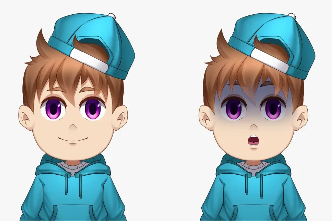 draw and rig live2d model, vtuber rigging, chibi , avatar model, live2d rigging with vtube studio,  