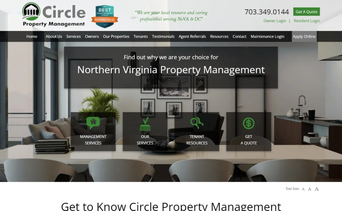 design property management website, vacation website, short term rentals