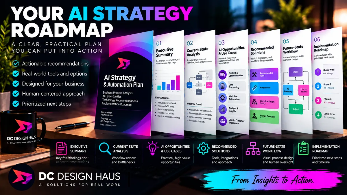 analyze your business workflow and create a practical AI strategy.