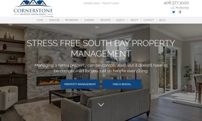 design property management website, vacation website, short term rentals