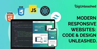 create a responsive website using HTML, CSS, javascript, react, and tailwind
