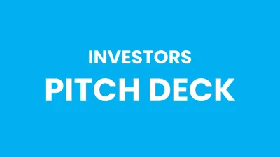 design investors pitch deck and business presentation