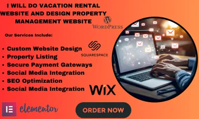 do vacation rental website, and design property management website