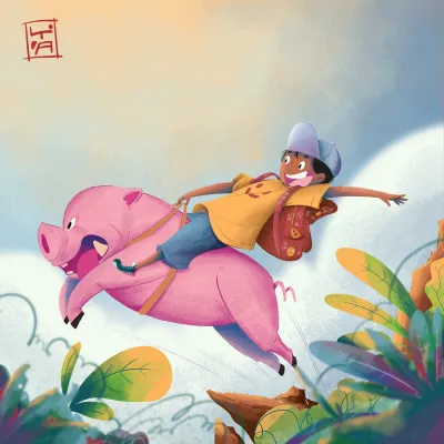 draw cute children's book illustration for your story