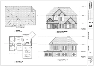 draw, redraw architectural blueprints autocad drafting for home permit