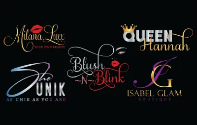 do unique feminine signature logo in adobe illustrator
