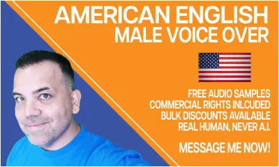 record a professional American male voice over