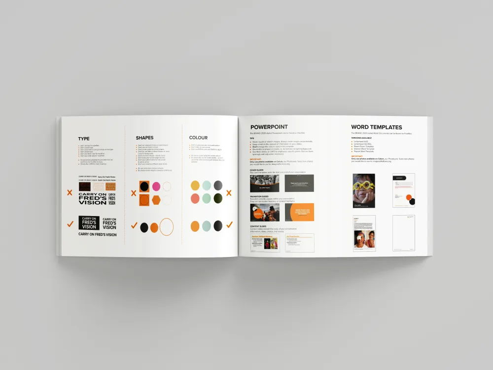 Fred Hallows Foundation brand style guide